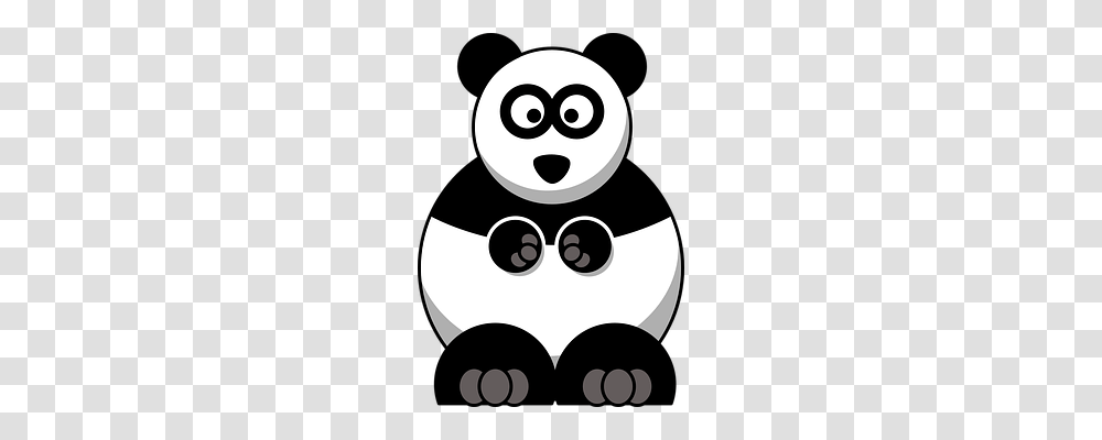 Panda Animals, Stencil Transparent Png