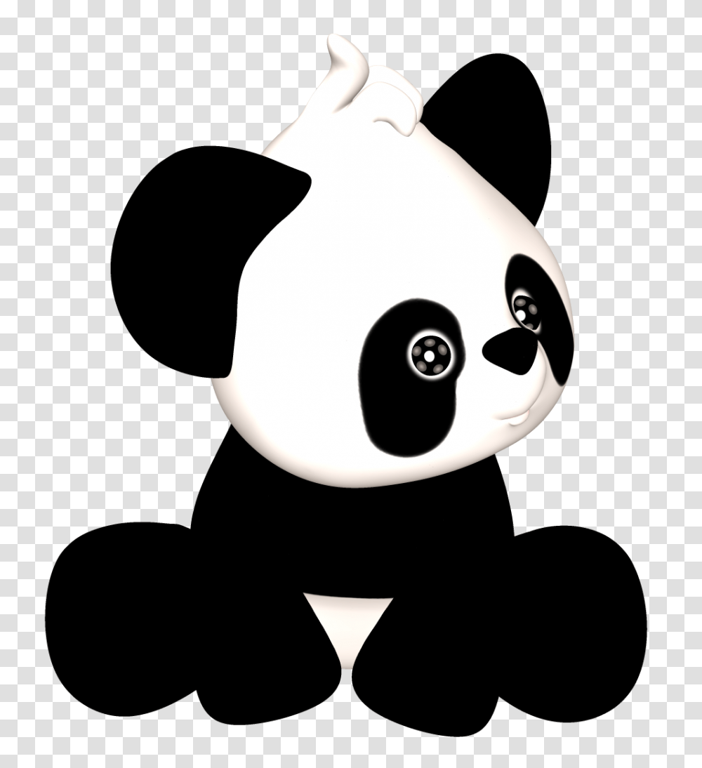 Panda, Animals, Stencil, Toy, Plush Transparent Png