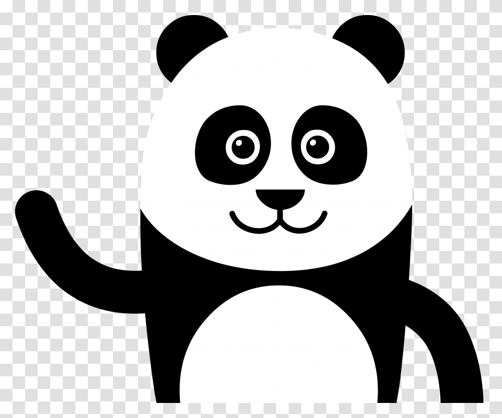 Panda, Animals, Stencil Transparent Png