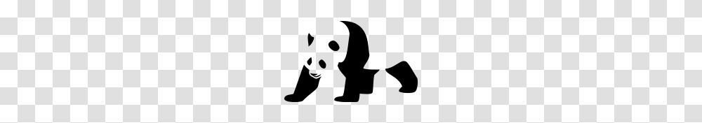 Panda Bear Silhouette, Gray, World Of Warcraft Transparent Png