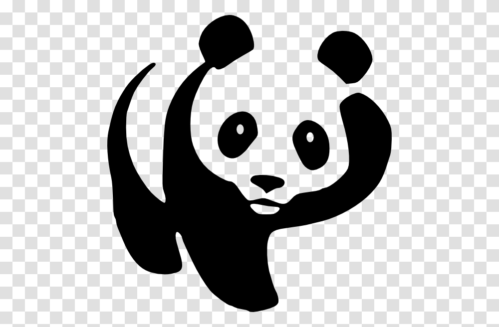 Panda Black And White Clipart, Stencil, Silhouette, Label Transparent Png