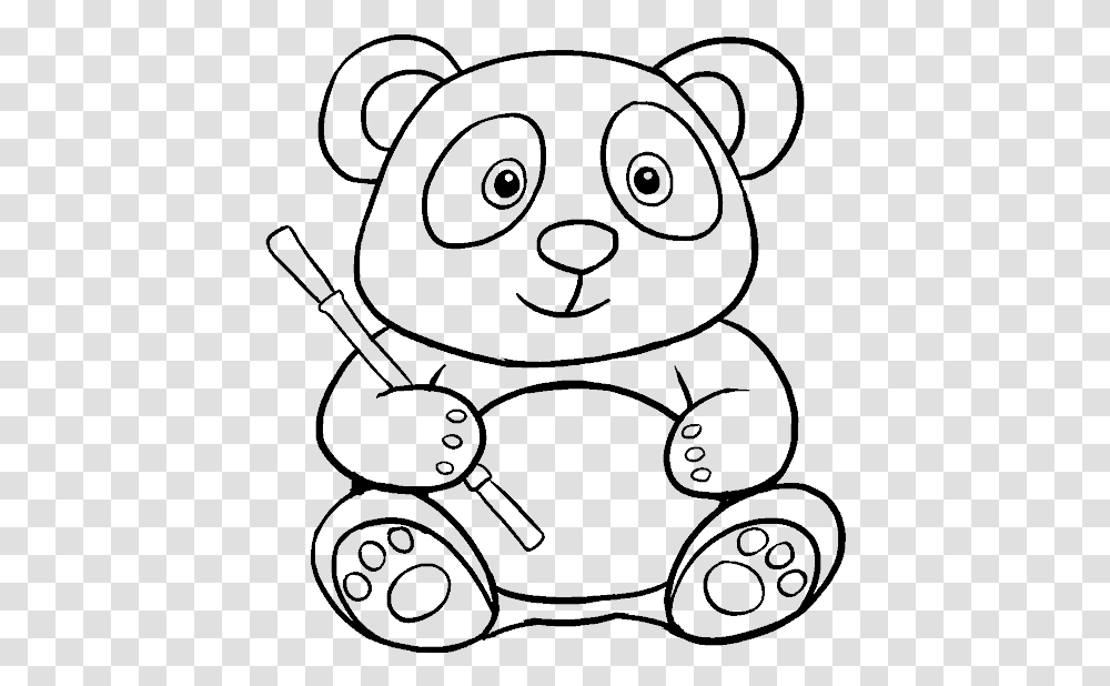 Panda Cartoon Black And White, Gray, World Of Warcraft Transparent Png