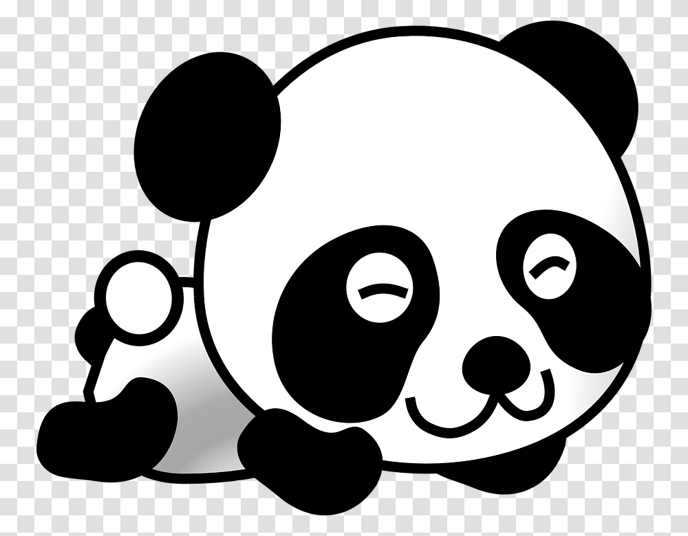 Panda Clipart China, Stencil, Face Transparent Png