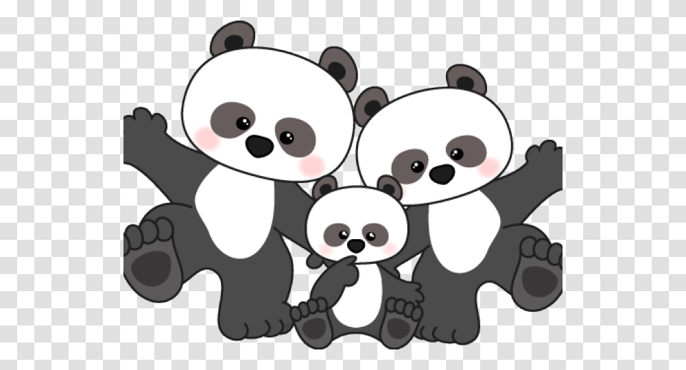 Panda Clipart Clip Art Baby, Mammal, Animal, Wildlife, Crowd Transparent Png