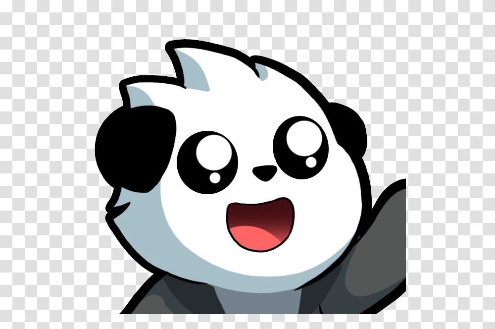 Panda Clipart Emoji Panda Emojis For Discord Panda Emoji Discord Gif, Stencil, Cattle, Mammal, Animal Transparent Png