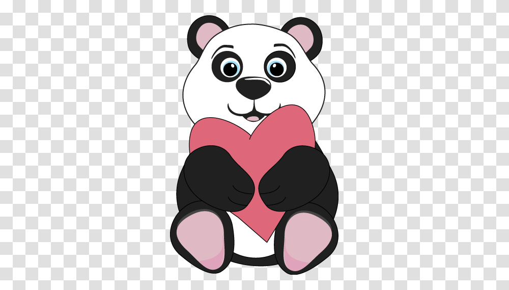 Panda Clipart Hug, Heart, Hand, Mustache, Cushion Transparent Png