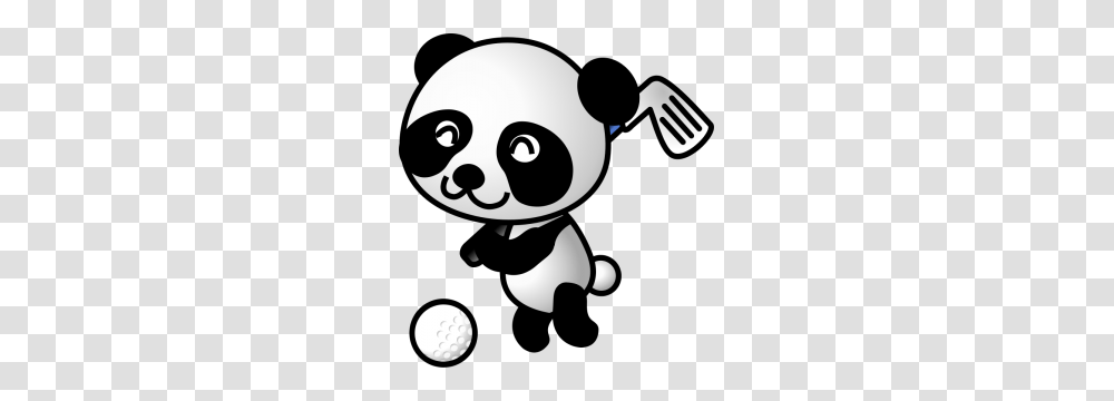 Panda Clipart Surfing, Stencil, Giant Panda, Bear, Wildlife Transparent Png