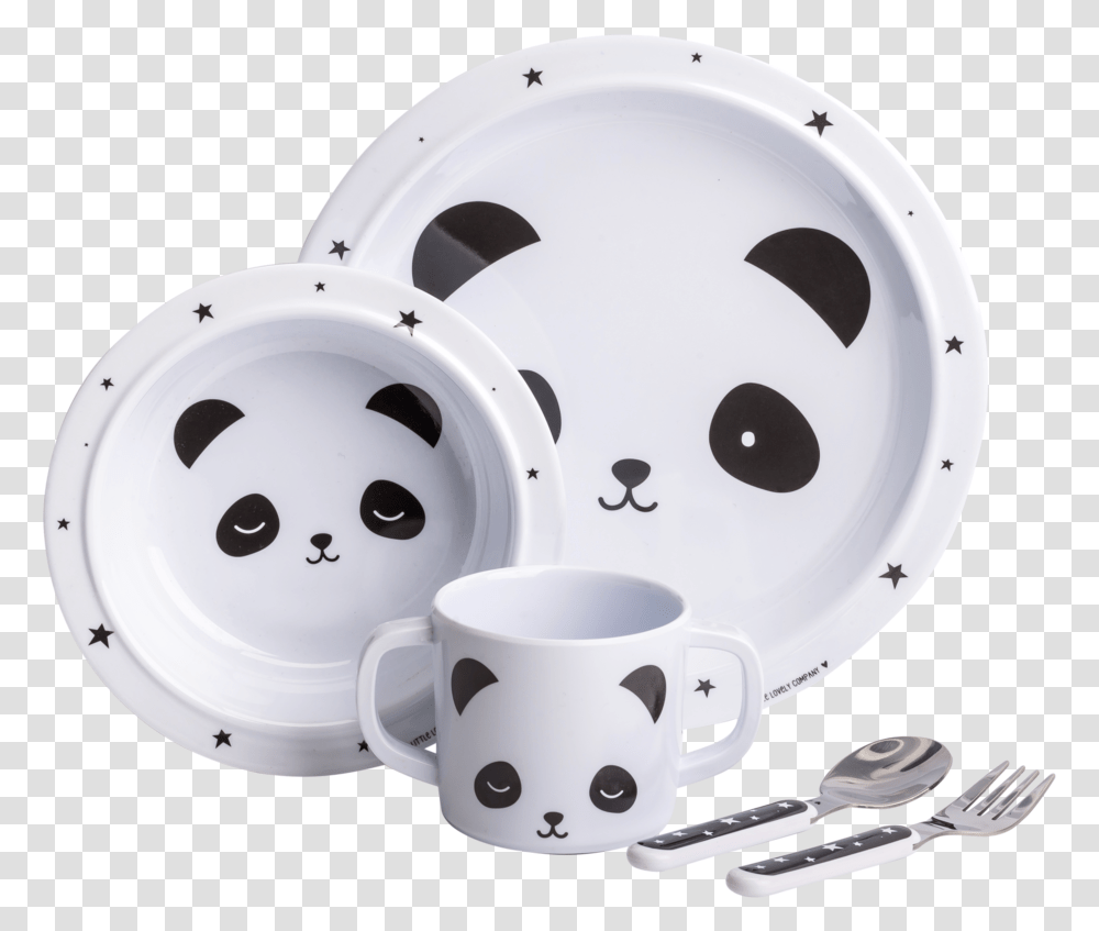 Panda Dinner Set Dinner Set Nookoo Dinner Set Panda A Little Lovely Company, Coffee Cup, Pottery, Saucer, Porcelain Transparent Png