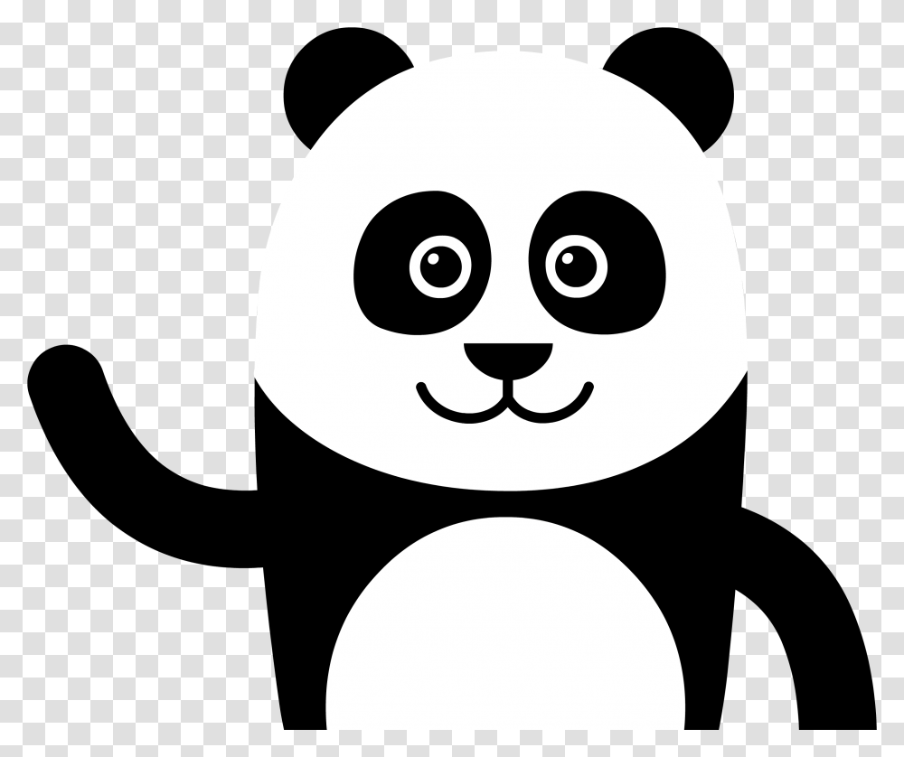 Panda Dumb Ways To Die Psycho Killer, Stencil Transparent Png