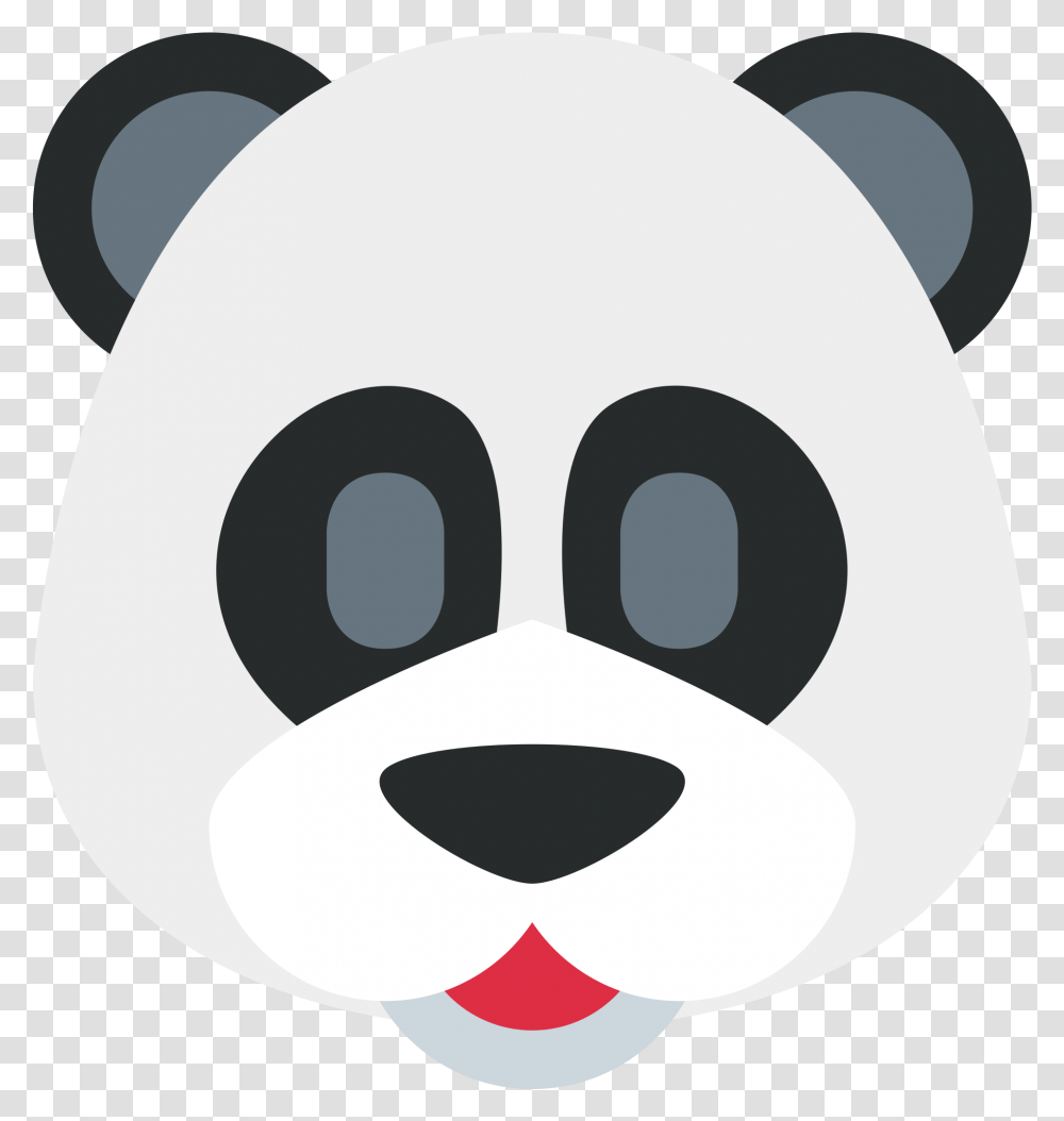 Panda Emoji Clipart Facebook Panda Emoji, Stencil, Label, Text, Sticker Transparent Png