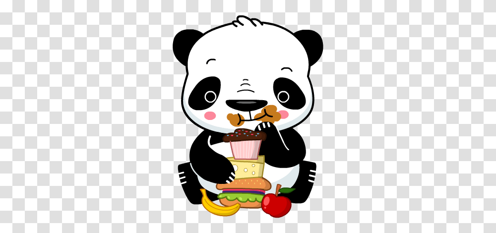 Panda Emoji, Cream, Dessert, Food, Creme Transparent Png