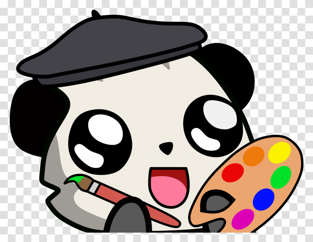 Panda Emoji Panda Discord, Label, Text, Art, Texture Transparent Png