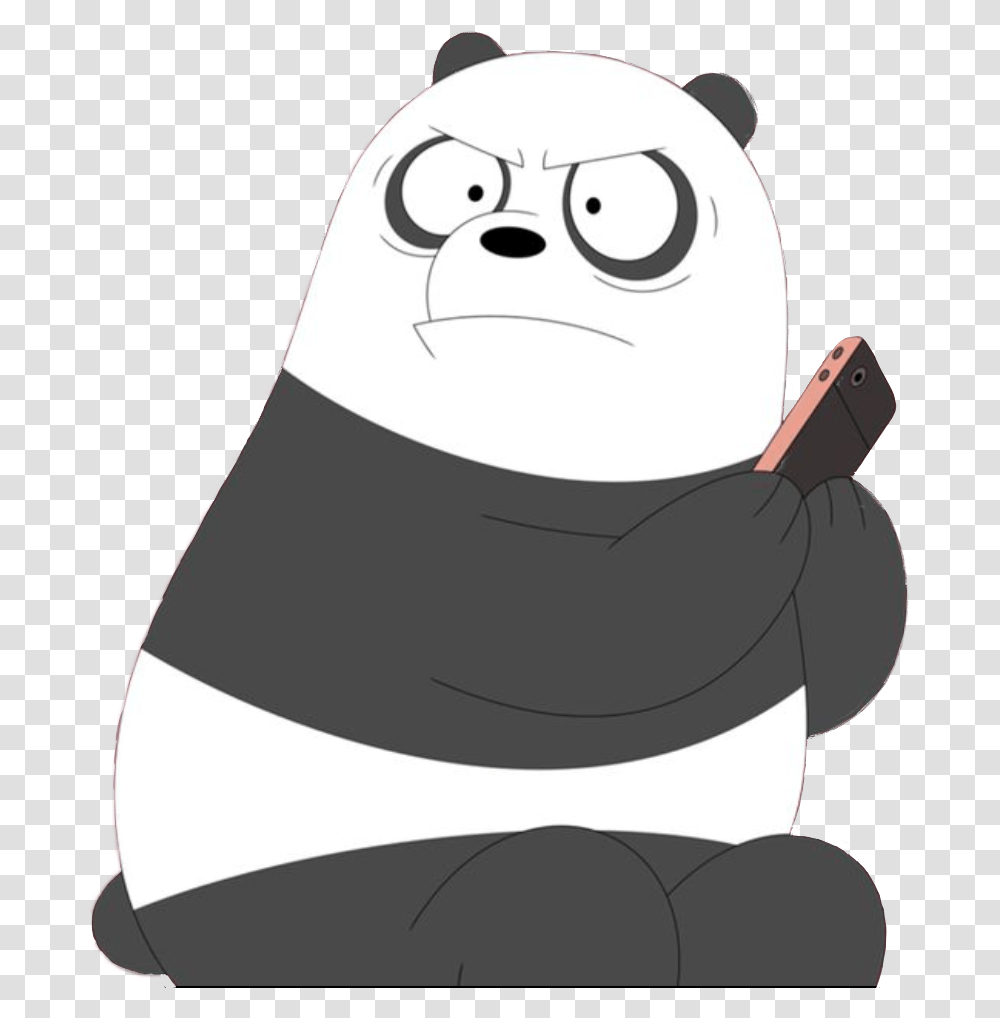 Panda Escandalosos Webarebears Freetoedit We Bare Bears Panda, Face, Drawing Transparent Png