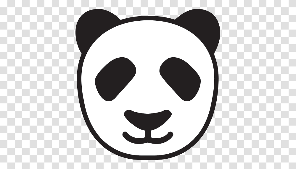 Panda Face Emoji For Facebook Email Sms Id, Apparel, Stencil, Mask Transparent Png