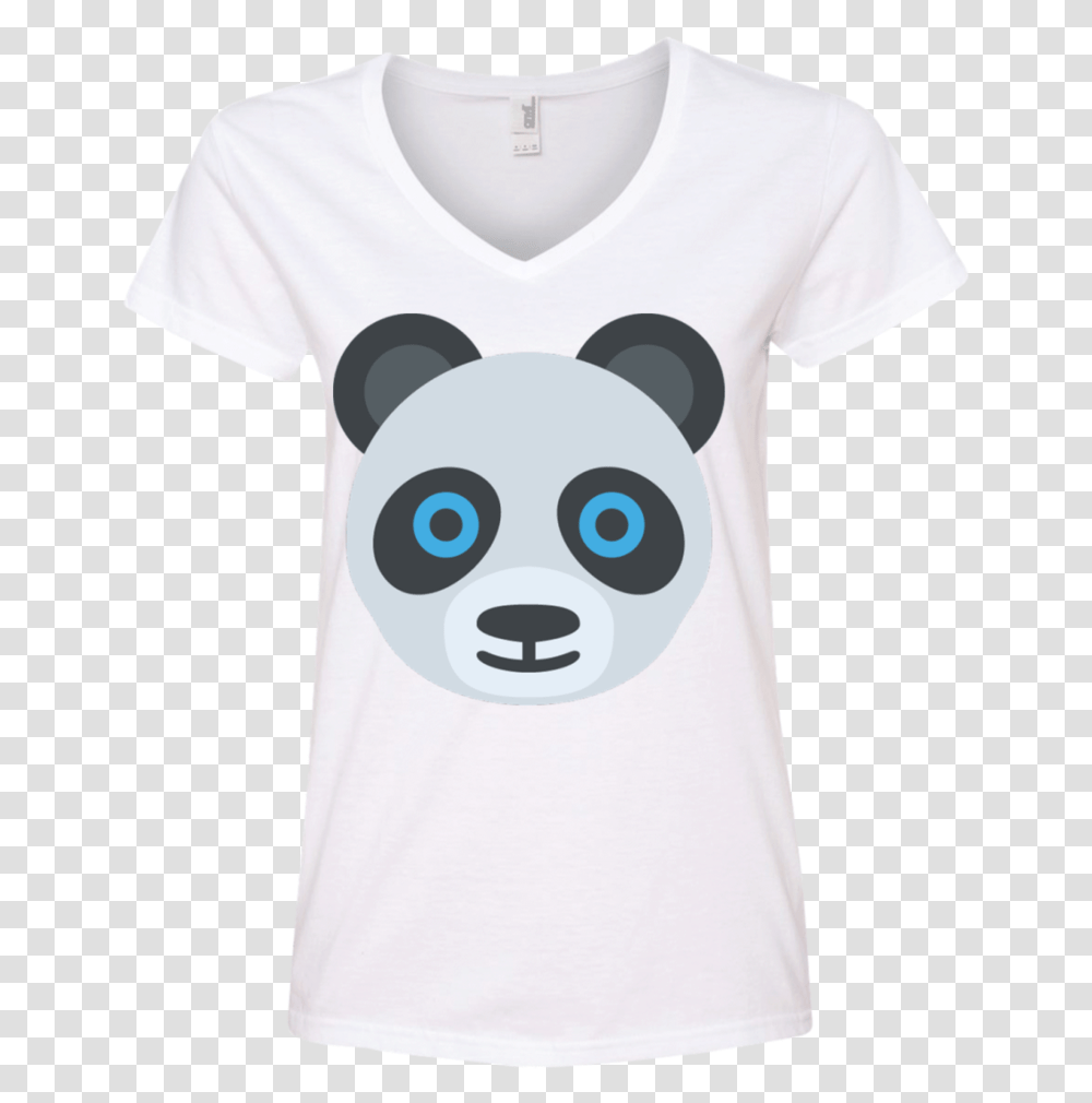 Panda Face Emoji Ladies Cartoon, Apparel, T-Shirt, Pet Transparent Png