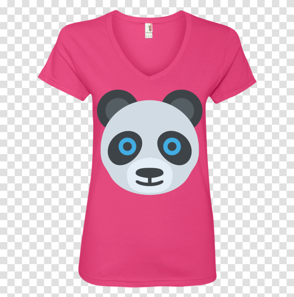 Panda Face Emoji Ladies T Shirt, Apparel, T-Shirt Transparent Png