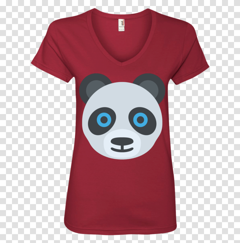 Panda Face Emoji Ladies T Shirt, Apparel, T-Shirt Transparent Png