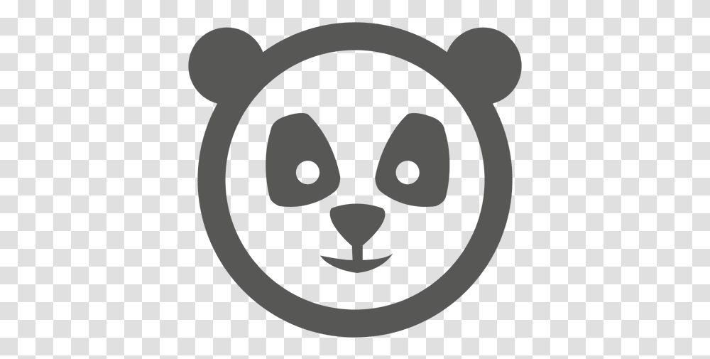 Panda Face Icon Great Cold Valley, Stencil Transparent Png