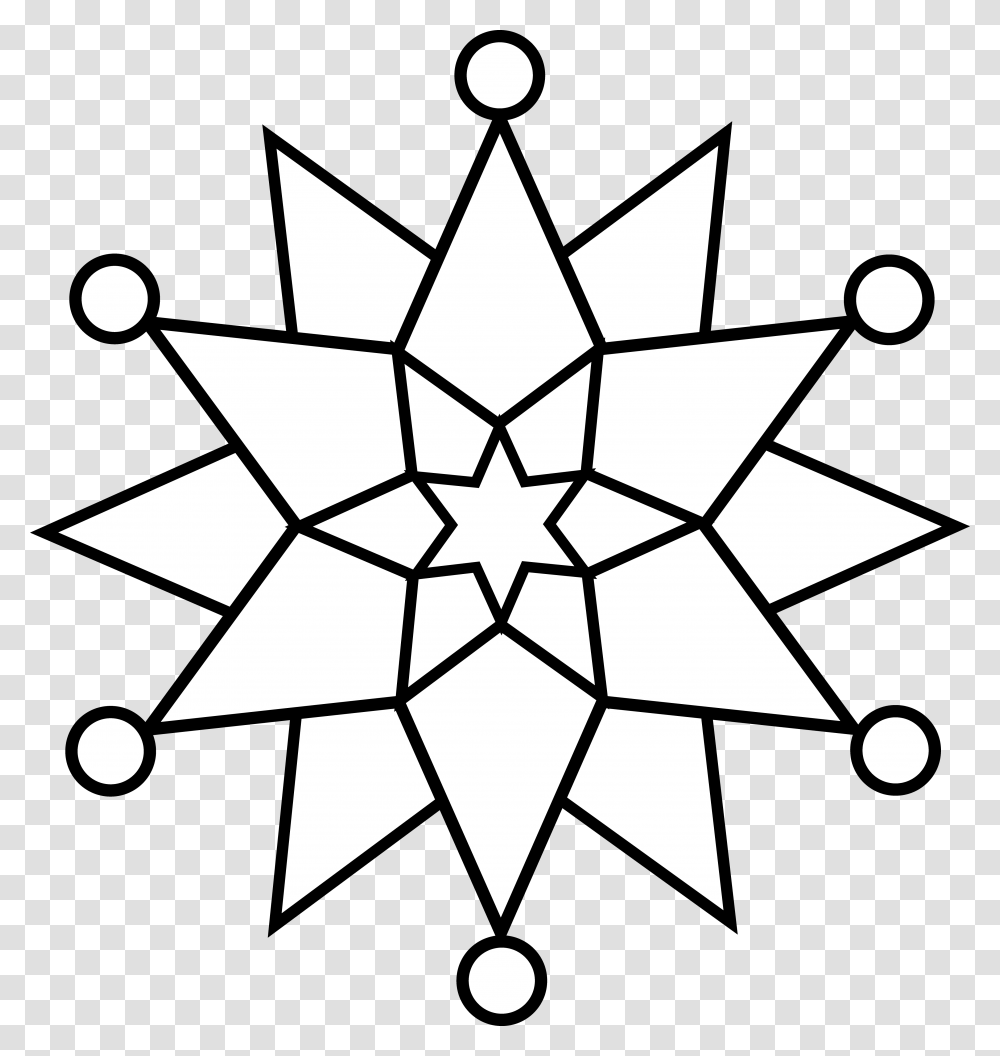 Panda Free Easy Snowflake Coloring Pages, Pattern Transparent Png