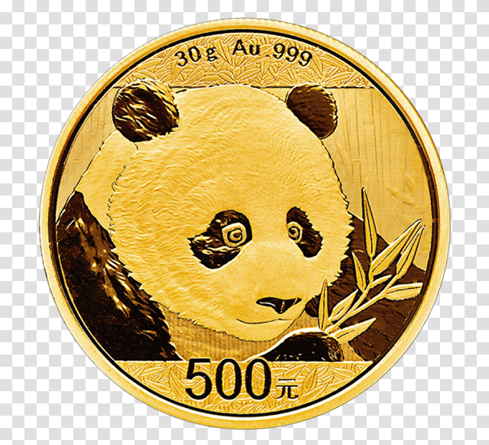 Panda Gold Coin 2018, Money, Logo, Trademark Transparent Png