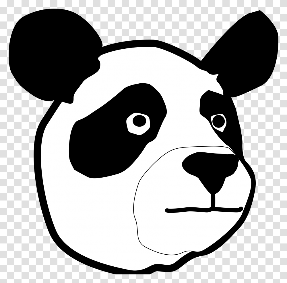Panda Head Clip Arts Panda Bear Head, Stencil, Snout, Piggy Bank, Hole Transparent Png
