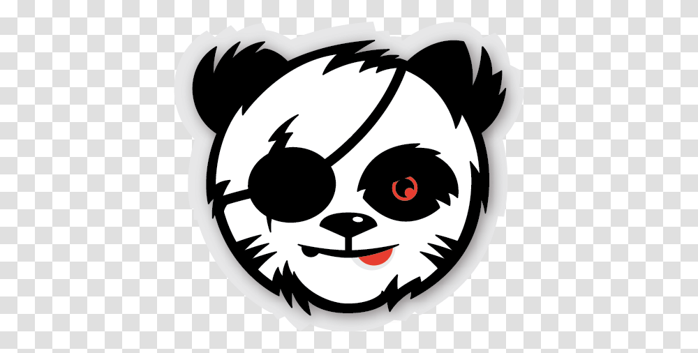 Panda Head Evil Panda, Stencil, Logo, Trademark Transparent Png