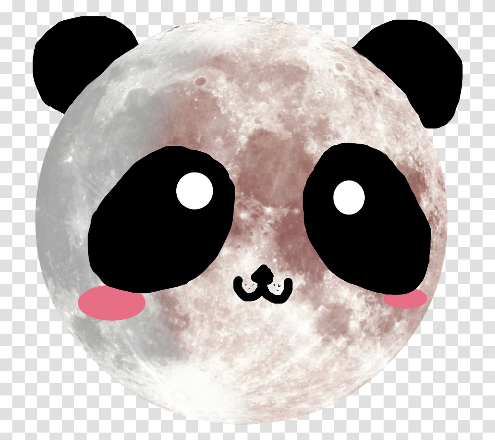 Panda Kawaii Cute Moon Luna Cuqui Pandalove Full Moon Hi Def, Outer Space, Night, Astronomy, Outdoors Transparent Png