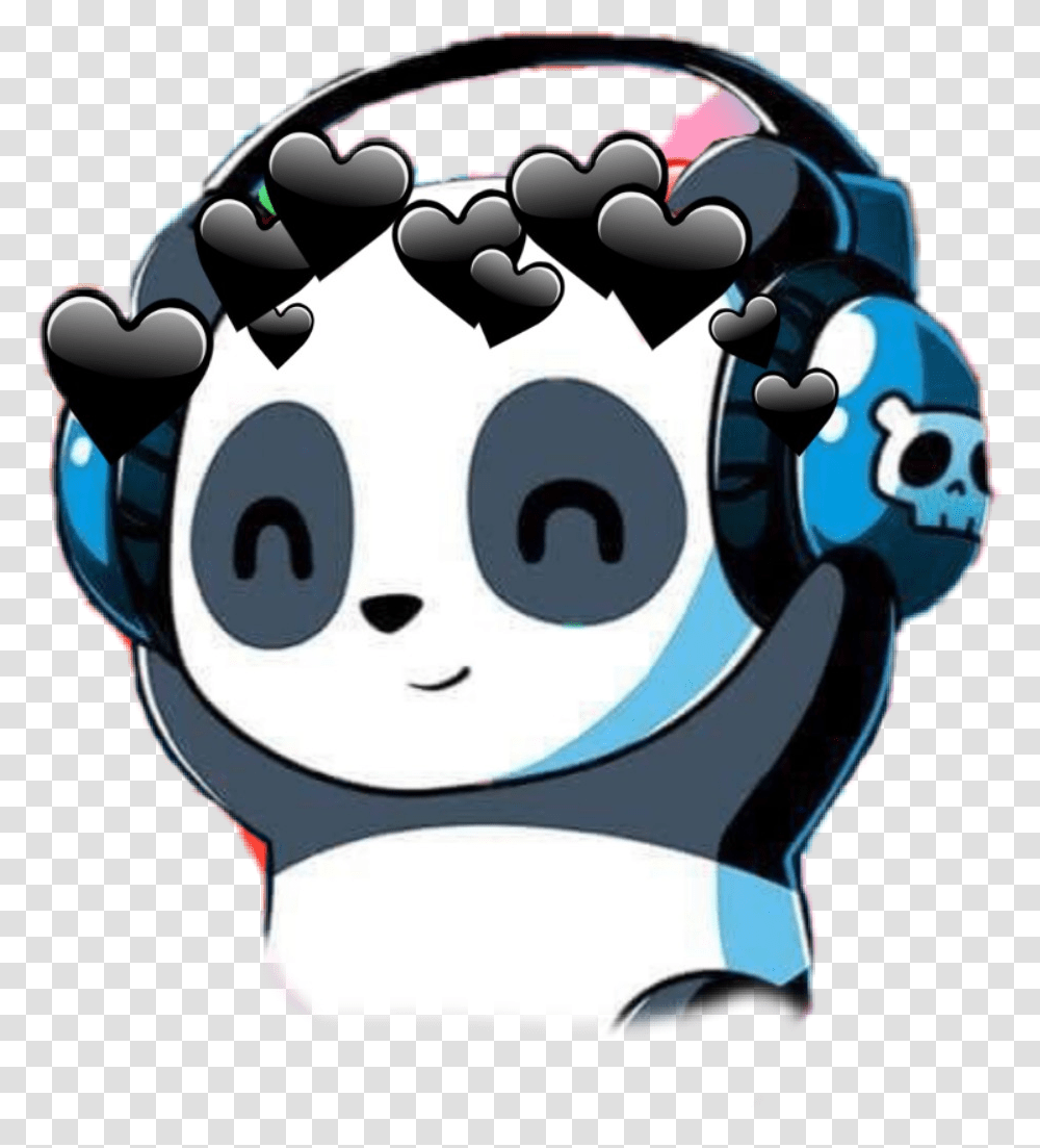 Panda Kawaii Cute Panda With Headphones, Soccer Ball, Football, Team Sport, Sports Transparent Png