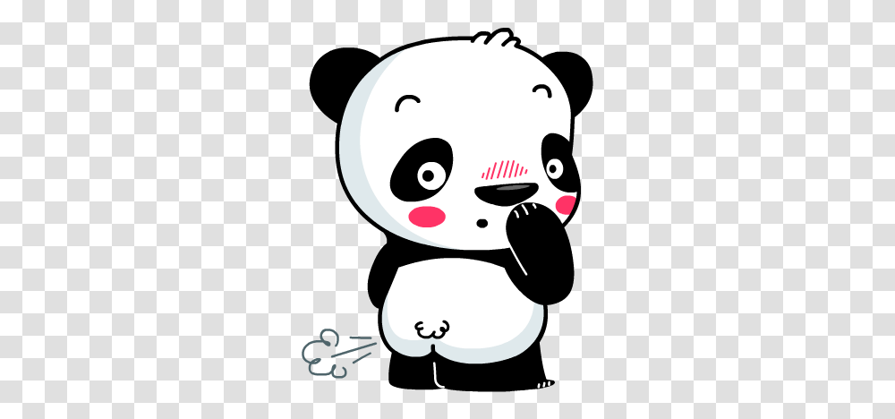 Panda Love Emoji Panda Fart, Giant Panda, Mammal, Animal, Pillow Transparent Png