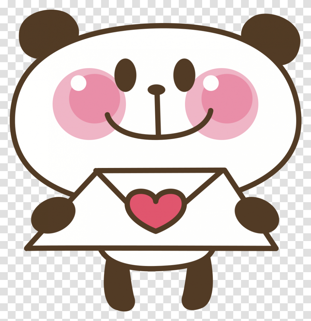 Panda Love Letter Clip Art Love Panda, Lamp, Heart, Diamond, Gemstone Transparent Png