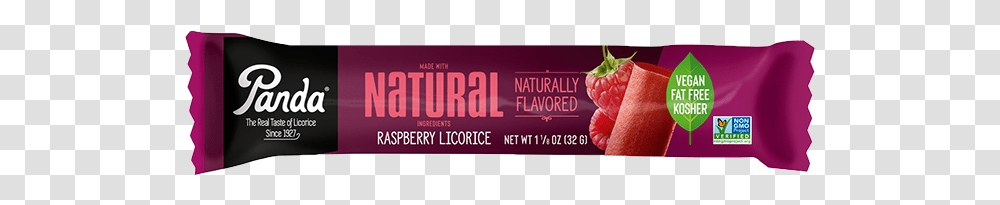 Panda Natural Raspberry Licorice 32g Panda, Word, Label, Advertisement Transparent Png