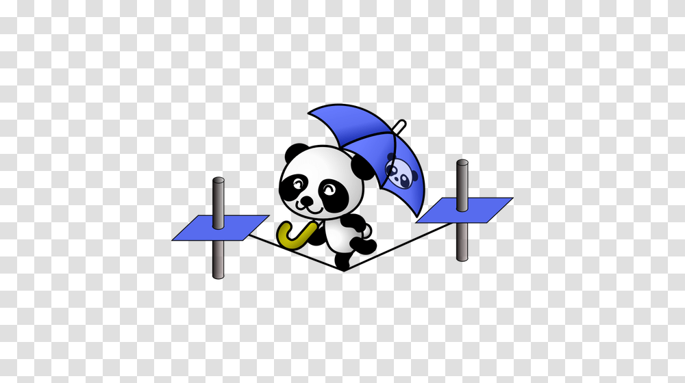Panda On A Tightrope Vector Image, Giant Panda, Pirate Transparent Png