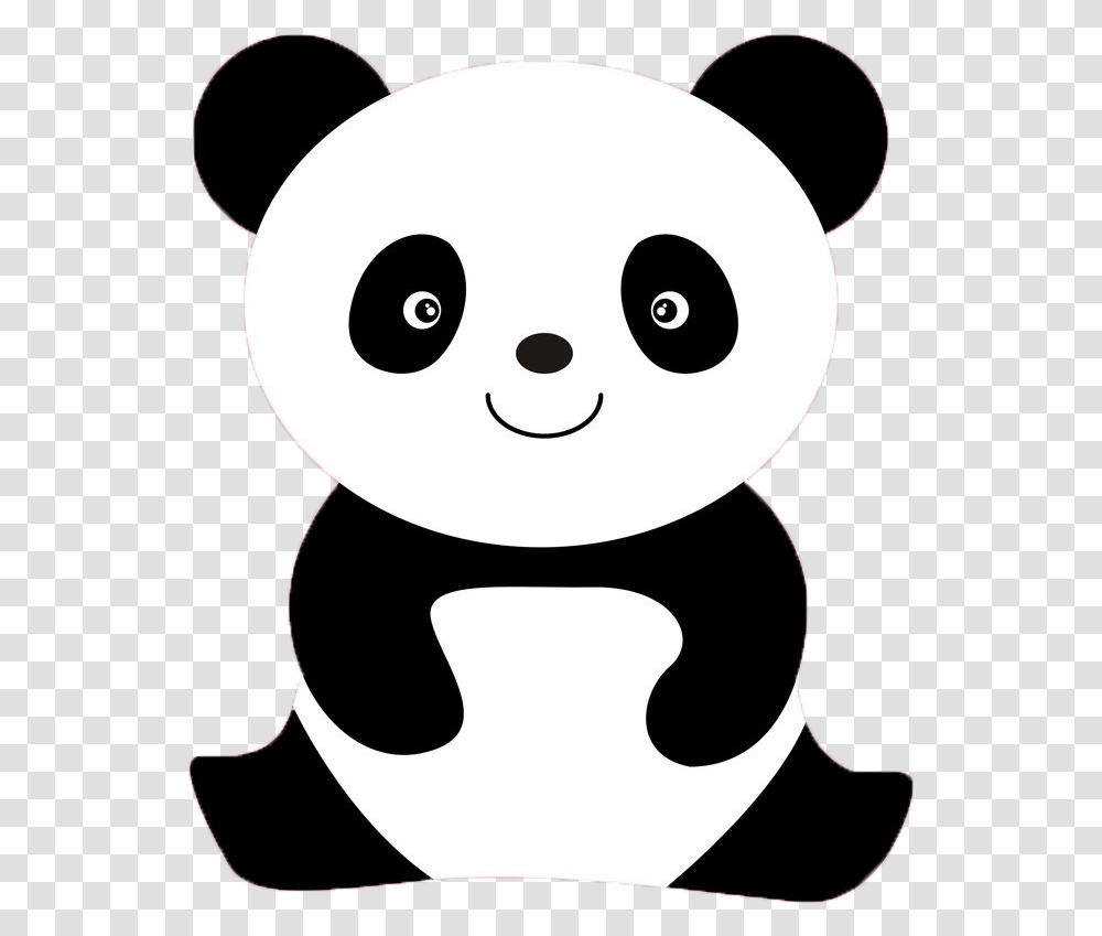 Panda Pictures For Coloring, Stencil, Silhouette, Label Transparent Png
