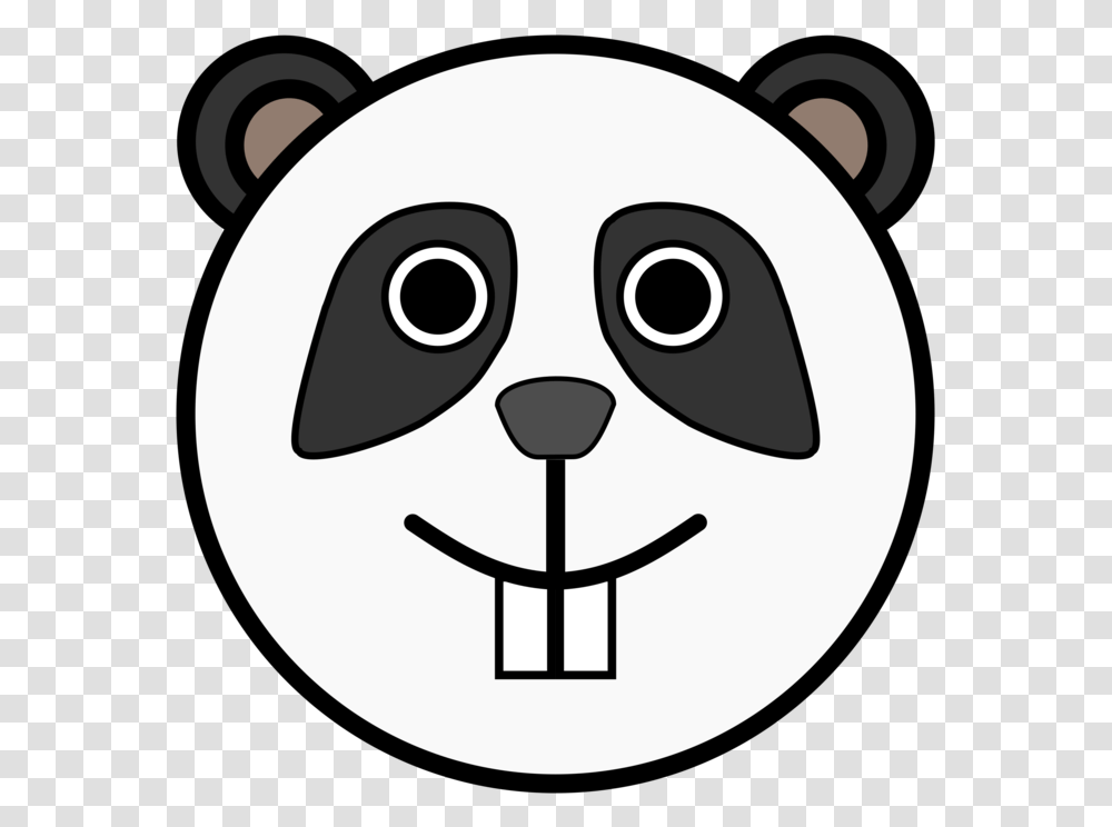 Panda Rounded Face Svg Clip Arts Funny Cartoon Animal Faces, Stencil, Disk, Plant Transparent Png