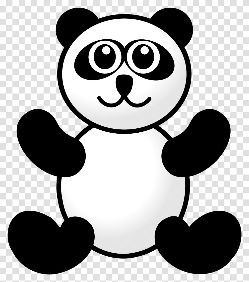 Panda Toy Clipart, Stencil, Silhouette, Drawing Transparent Png