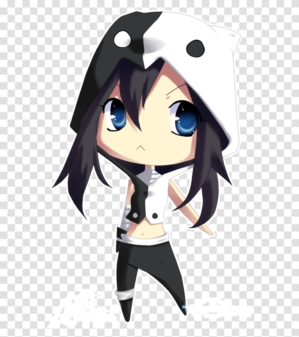 Panda Tumblr Anime Chibi With Hoodie Girl, Manga, Comics, Book, Helmet Transparent Png