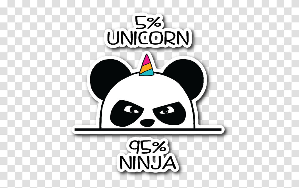 Panda Tumblr Panda Ninja Unicorn, Label, Stencil, Logo Transparent Png