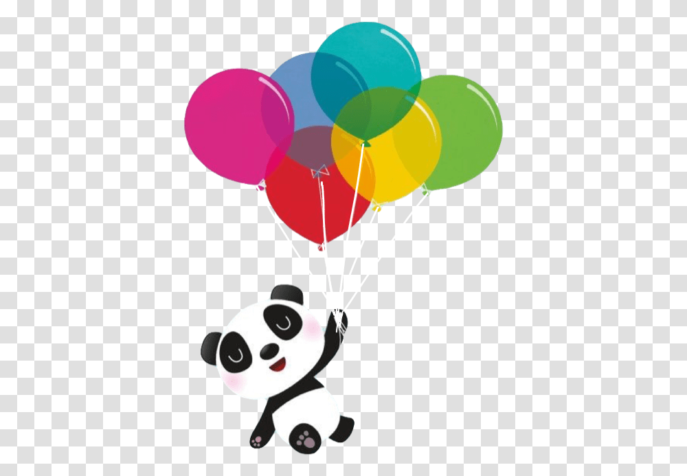 Panda With A Balloon, Giant Panda, Bear, Wildlife, Mammal Transparent Png