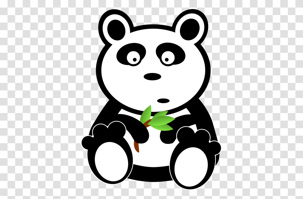 Panda With Bamboo Leaves Clip Arts For Web, Stencil, Floral Design Transparent Png