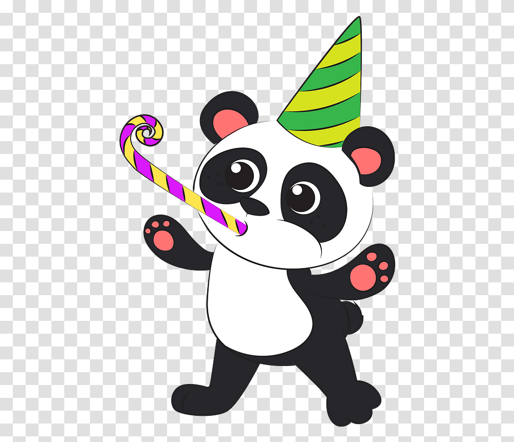 Pandas Birthday Clipart Cartoon, Clothing, Apparel, Hat, Toy Transparent Png