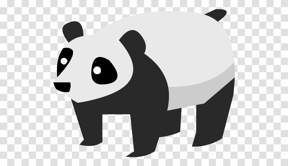 Pandas Brainpop Animal Figure, Mammal, Stencil, Giant Panda, Bear Transparent Png