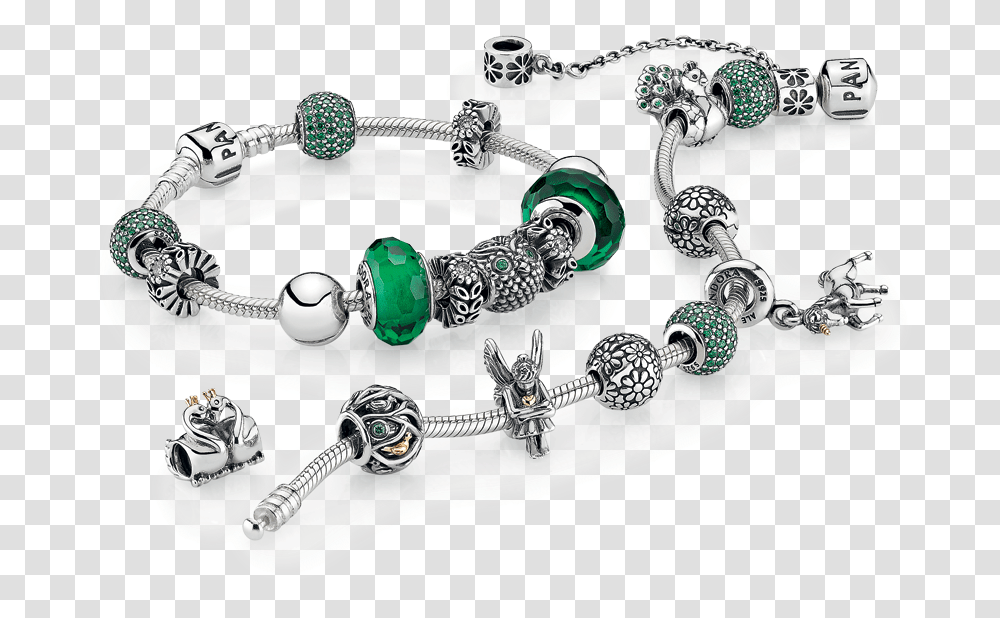 Pandora Charm Bracelet Green Pandora Bracelet, Accessories, Accessory, Jewelry, Gemstone Transparent Png