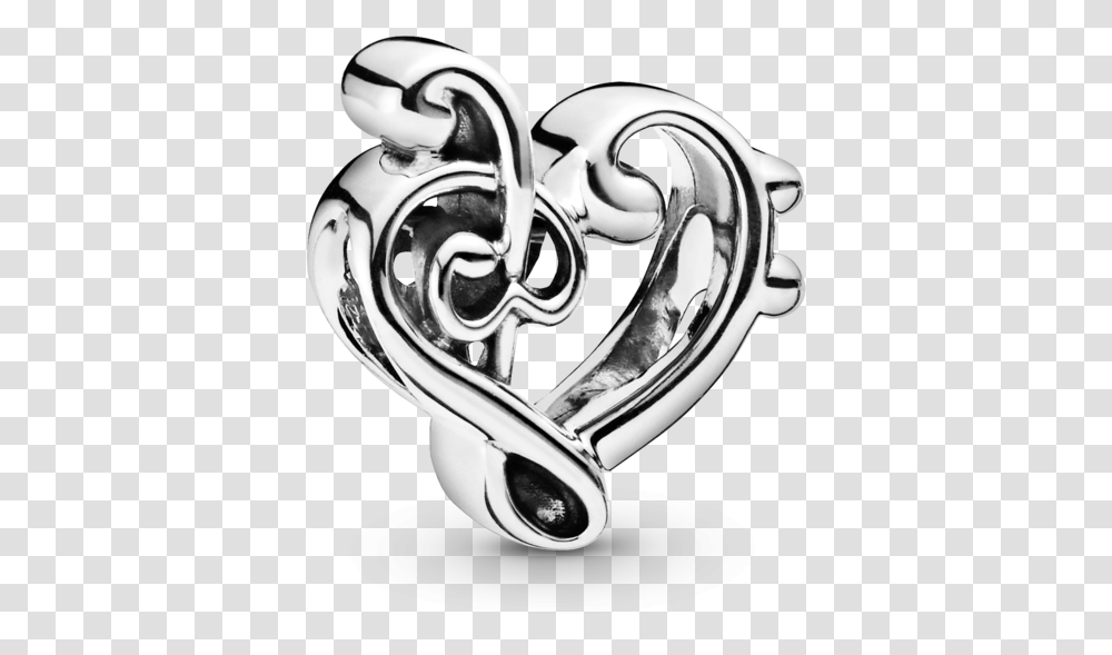 Pandora Heart Treble Clef Charm, Accessories, Accessory, Jewelry Transparent Png