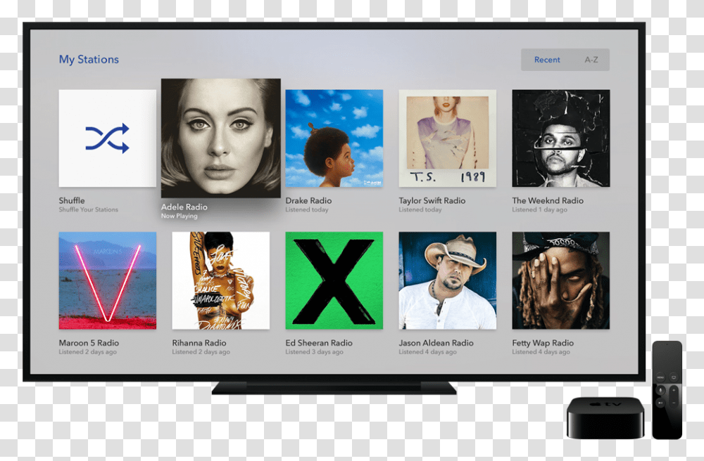 Pandora Is Available For Apple Tv Apple Music Smart Tv, Person, Collage, Poster, Advertisement Transparent Png