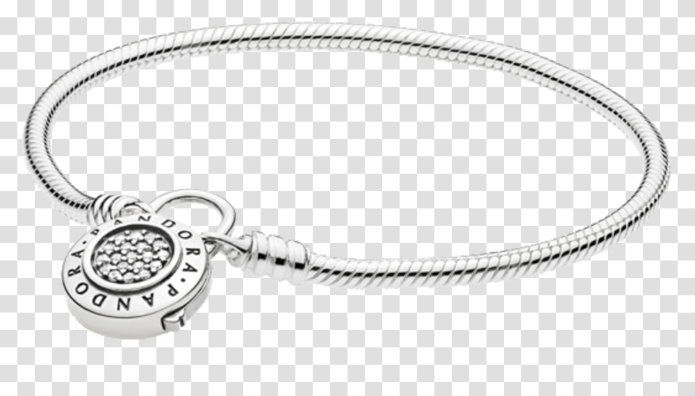 Pandora Pulseira Prata Signature Fecho Cadeado Snake Chain Silver Bracelet Pandora, Accessories, Accessory, Jewelry Transparent Png