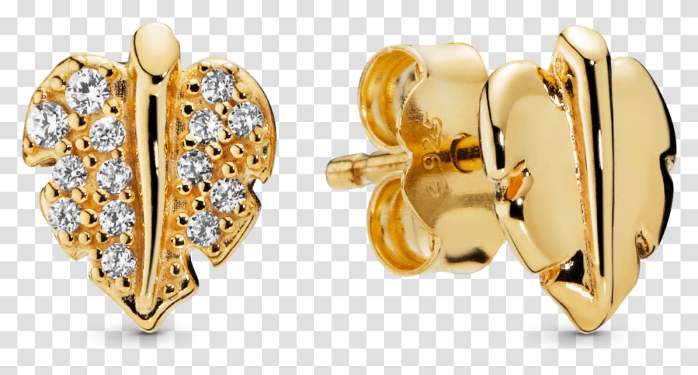 Pandora Title Tag Pandora Shining Amp Sparkling Leaf Stud Earrings, Jewelry, Accessories, Accessory, Gold Transparent Png