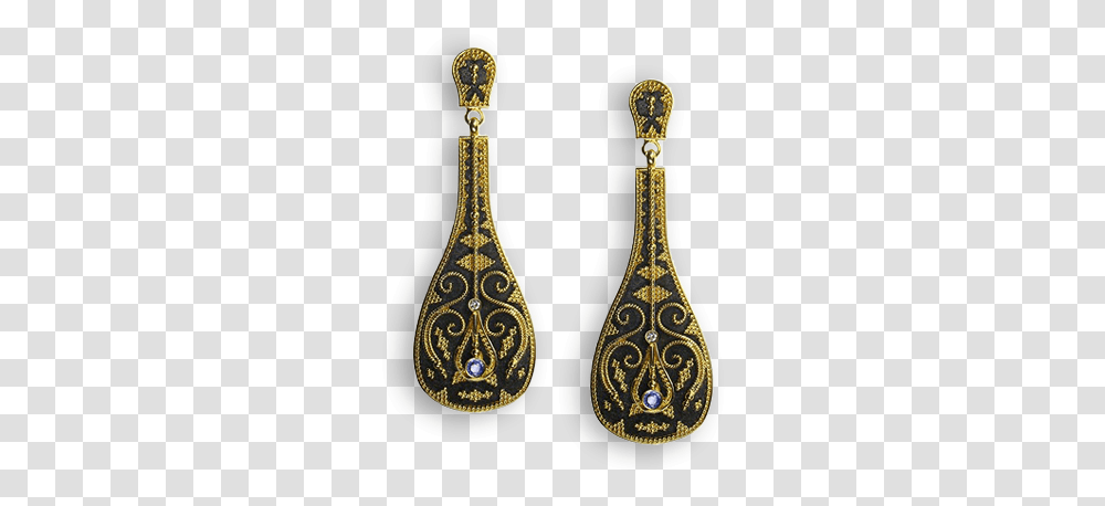 Pandouris Lute Earrings Black Gold Jewelry Fashion Earrings, Accessories, Accessory, Bronze, Treasure Transparent Png