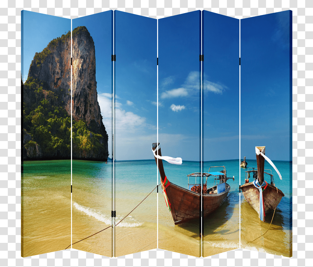 Panel Folding Screen Canvas Room Divider Canoes Bangalore To Andaman Trip, Transportation, Vehicle, Boat, Outdoors Transparent Png