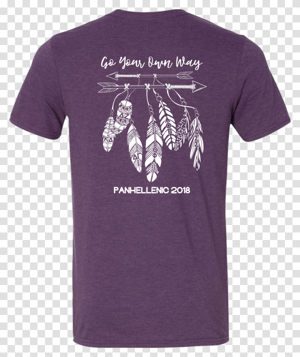 Panhellenic Go Your Own Way Feathers, Sleeve, T-Shirt, Plant Transparent Png