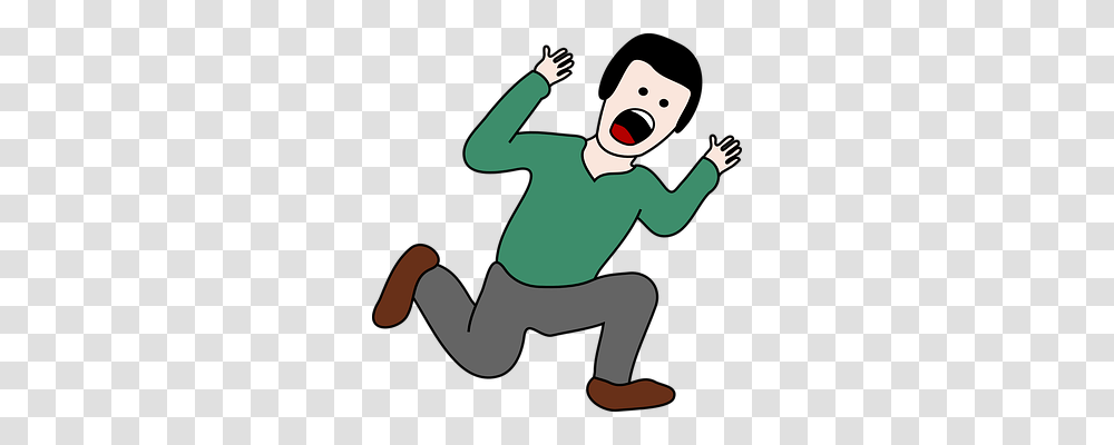 Panic Person, Kneeling, Sleeve Transparent Png